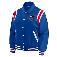 Women's WEAR by Erin Andrews Royal Buffalo Bills Varsity Lightweight Full-Snap Jacket
