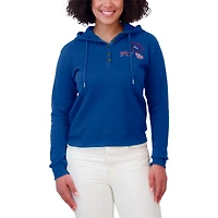 Pull à capuche gaufré Royal Buffalo Bills pour femme WEAR by Erin Andrews