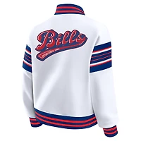 Women's WEAR by Erin Andrews White Buffalo Bills Full-Snap Fleece Sweatshirt Jacket