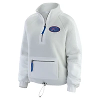 Veste polaire demi-zip blanche Buffalo Bills pour femme de la marque WEAR by Erin Andrews