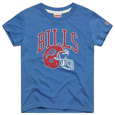 T-shirt rétro en mélange de trois matières, hommage au casque des Royal Buffalo Bills, pour jeunes