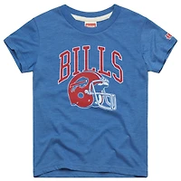 T-shirt rétro en mélange de trois matières, hommage au casque des Royal Buffalo Bills, pour jeunes
