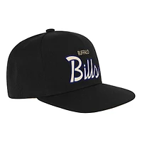 Casquette snapback Mitchell & Ness noire Buffalo Bills crème pour jeunes