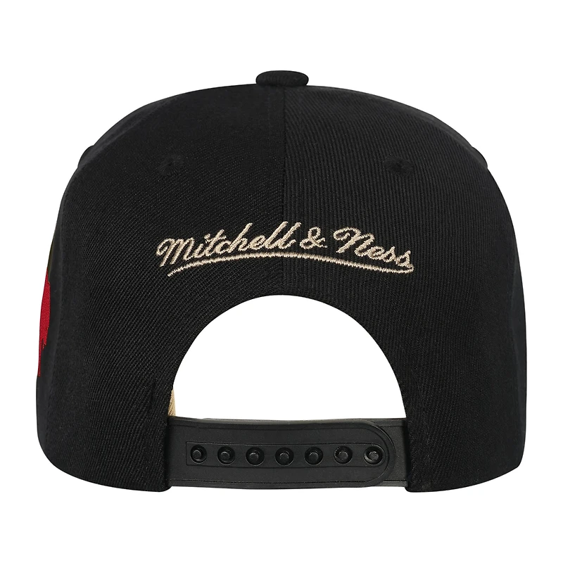 Casquette snapback Mitchell & Ness noire Buffalo Bills crème pour jeunes