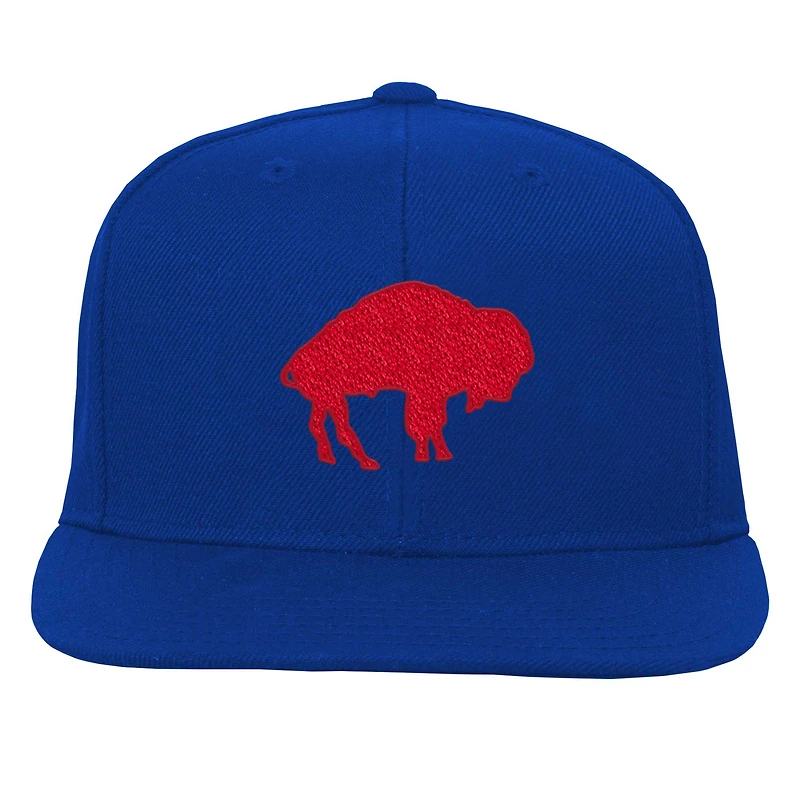 Youth Mitchell & Ness Royal Buffalo Bills Gridiron Classics Ground Snapback Hat