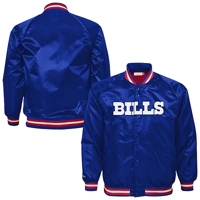 Youth Mitchell & Ness  Royal Buffalo Bills Lightweight Full-Snap Satin Jacket