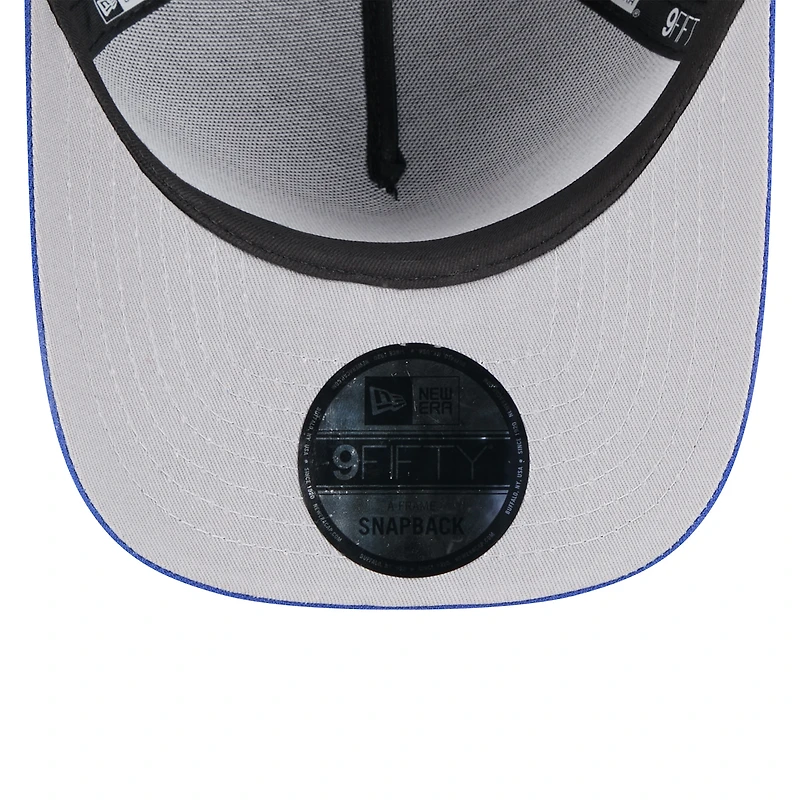 Casquette snapback A-Frame 9FIFTY noire/bleue New Era pour jeunes Buffalo Bills, repêchage NFL 2025