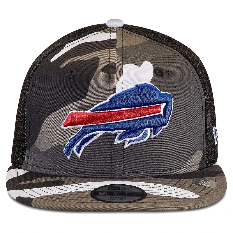 Youth New Era Camo/Black Buffalo Bills Trucker 9FIFTY Snapback Hat