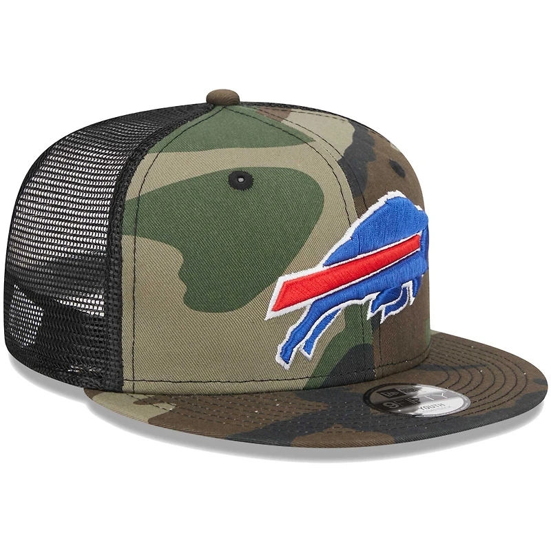 Youth New Era Camo Buffalo Bills Main Trucker 9FIFTY Snapback Hat