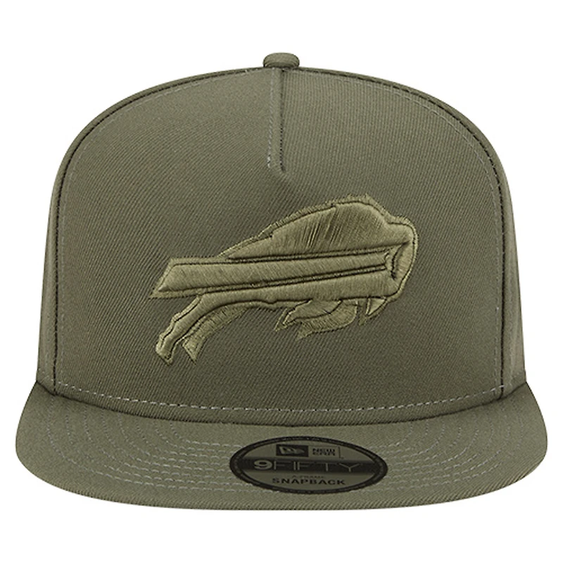 Casquette snapback A-Frame 9FIFTY Buffalo Bills olive New Era pour jeune
