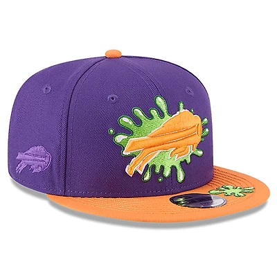 Youth New Era Purple/Orange Buffalo Bills Nickelodeon Slime 9FIFTY Snapback Hat
