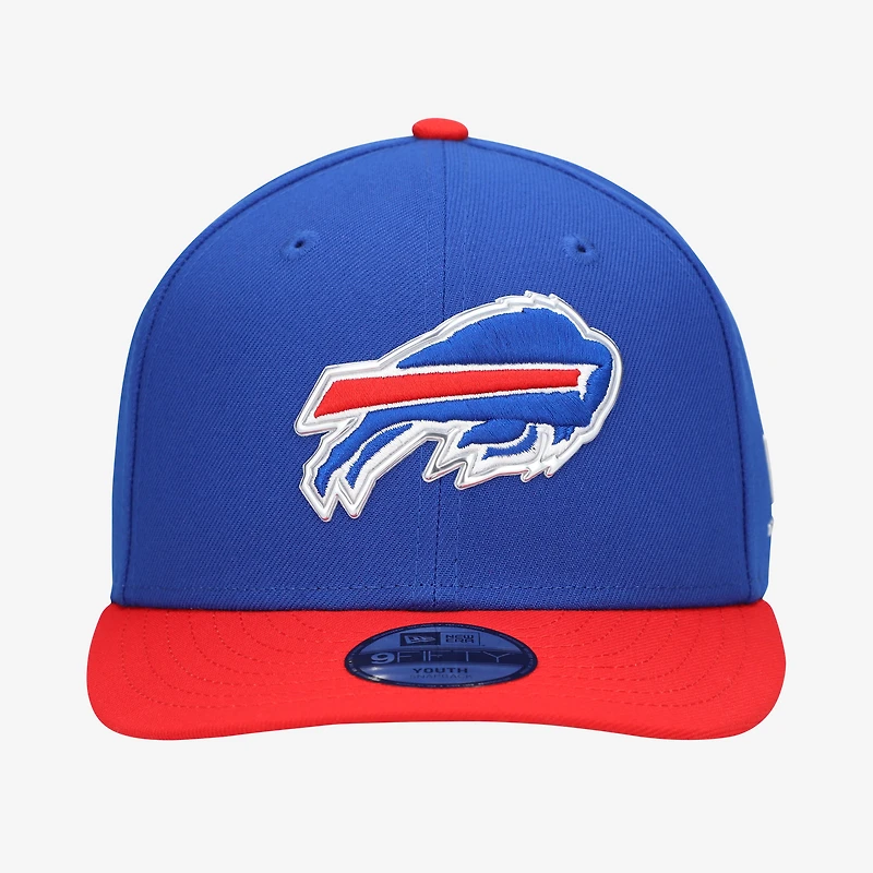 Youth New Era  Royal/Red Buffalo Bills 2026 NFL Draft Pre-Curved 9FIFTY Snapback Hat
