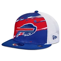 Casquette 9FIFTY Trucker snapback bleue Buffalo Bills Tear New Era pour jeune