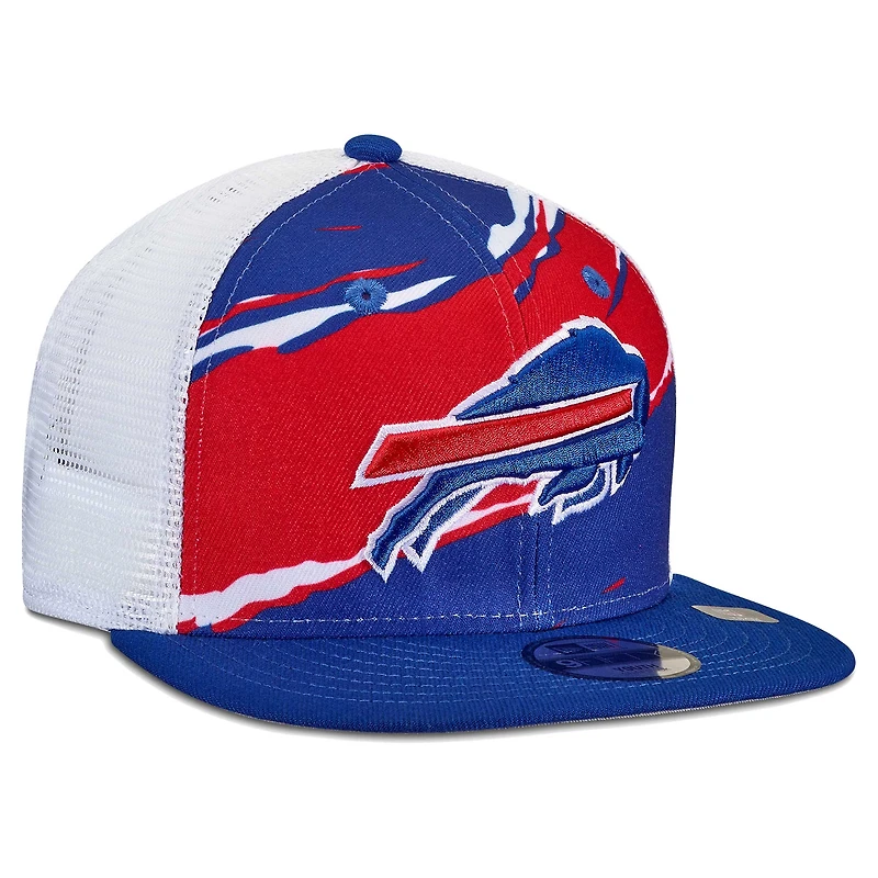 Casquette 9FIFTY Trucker snapback bleue Buffalo Bills Tear New Era pour jeune