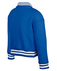 Youth New Era Royal Buffalo Bills Throwback Chenille Applique Fleece Full-Snap Jacket