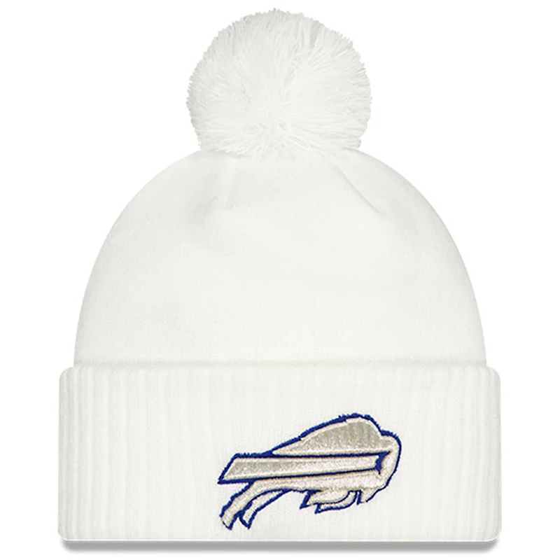 Bonnet en tricot à revers et pompon pour jeune New Era, collection Rivalries 2025 des Buffalo Bills