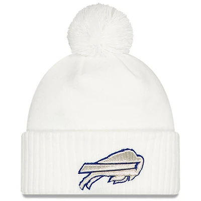 Bonnet en tricot à revers et pompon pour jeune New Era, collection Rivalries 2025 des Buffalo Bills