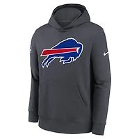 Sweat à capuche Nike Anthracite Buffalo Bills 2025 Sideline Club Fleece pour jeune