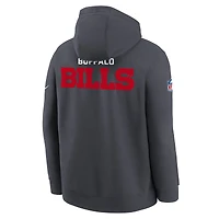 Sweat à capuche Nike Anthracite Buffalo Bills 2025 Sideline Club Fleece pour jeune