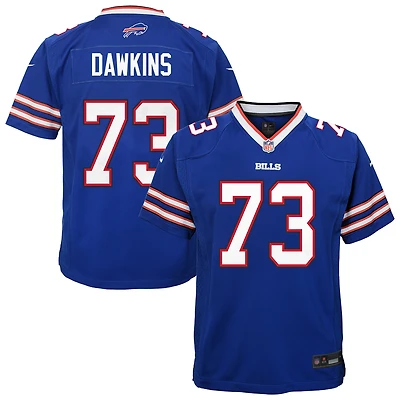 Maillot de match Nike Dion Dawkins Royal Buffalo Bills pour jeune