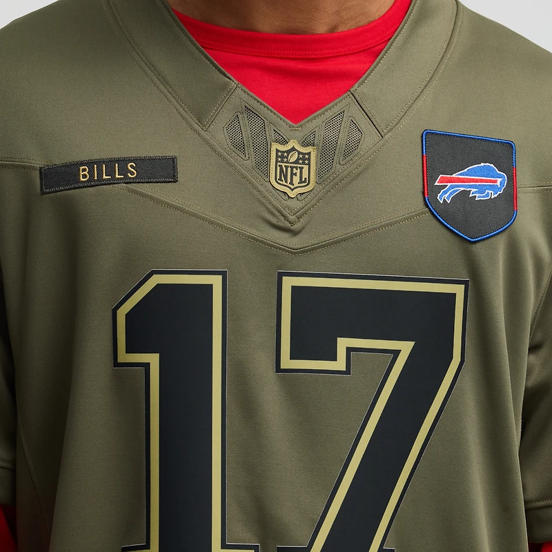 Youth Nike Josh Allen Olive Buffalo Bills 2025 Salute to Service Game Jersey