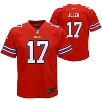 Maillot de match Nike Josh Allen Red Buffalo Bills pour jeune
