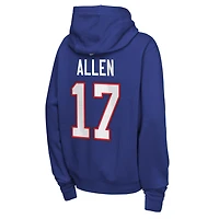 Youth Nike Josh Allen Royal Buffalo Bills Name & Number Club Fleece Hoodie