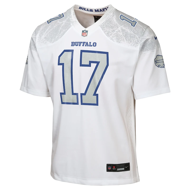Maillot Nike Josh Allen blanc Buffalo Bills 2025 Rivalries Collection Game pour jeune