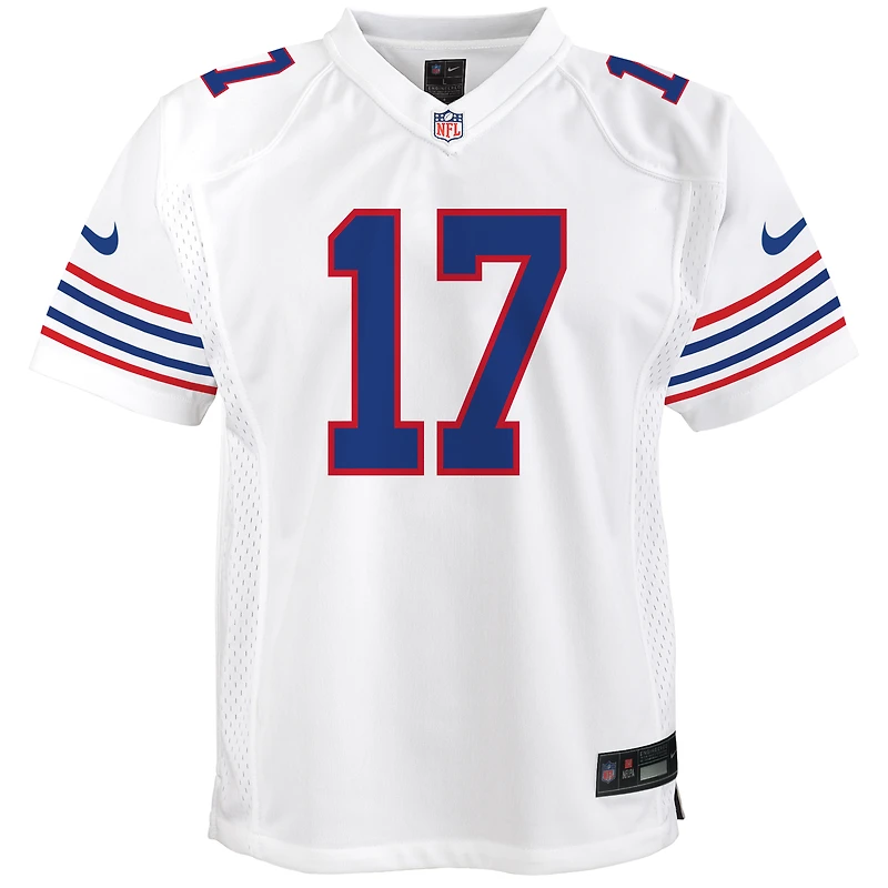 Youth Nike Josh Allen White Buffalo Bills Alternate Game Jersey