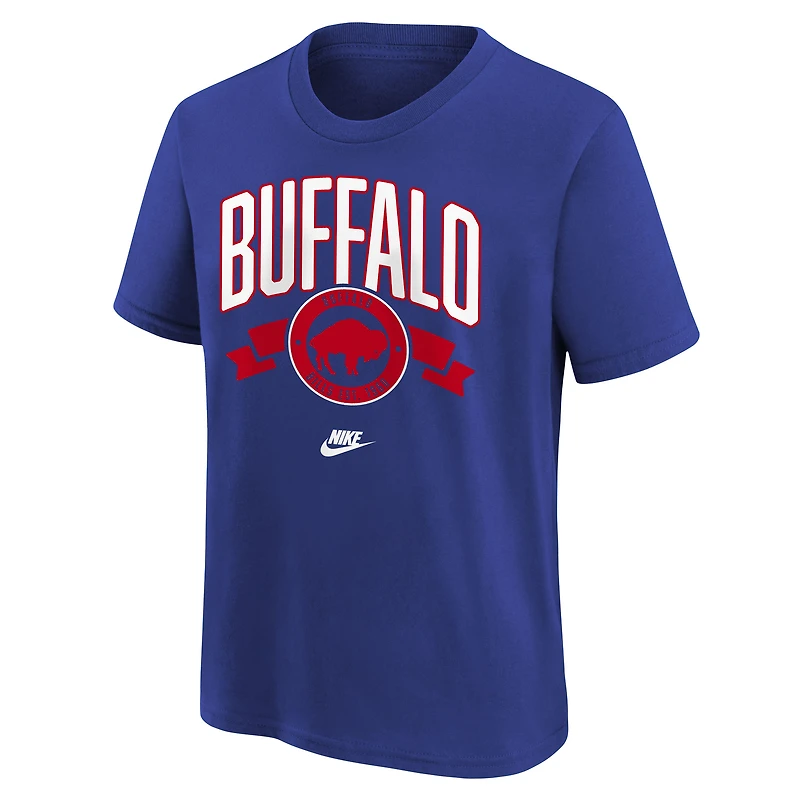 T-shirt Nike Royal Buffalo Bills Rewind Essential pour jeune