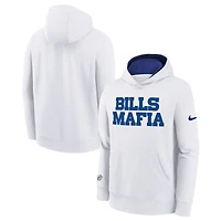 Youth Nike White Buffalo Bills 2025 Rivalries Collection Club Hoodie