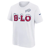 T-shirt Nike blanc pour jeunes Buffalo Bills 2025 Rivalries Collection