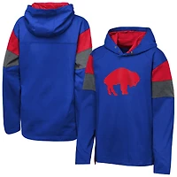Youth Outerstuff Royal Buffalo Bills Play Harder Long Sleeve Hooded T-Shirt