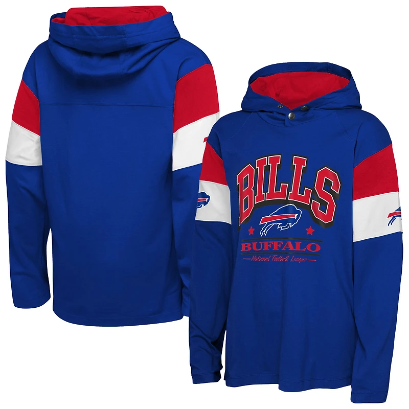 T-shirt à capuche manches longues Youth Outerstuff Royal Buffalo Bills The Champs Back