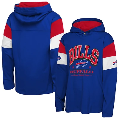 Youth Outerstuff Royal Buffalo Bills The Champs Back Long Sleeve Hoodie T-Shirt