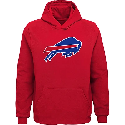 Sweat à capuche rouge pour jeunes avec logo de l'équipe des Buffalo Bills