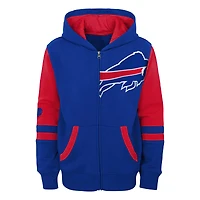 Youth Royal Buffalo Bills Stadium Colorblock Full-Zip Hoodie