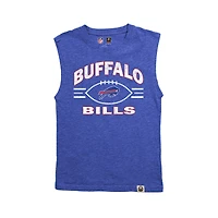 Youth Wes & Willy  Heather Royal Buffalo Bills Muscle Tank Top