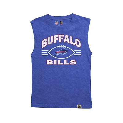 Youth Wes & Willy  Heather Royal Buffalo Bills Muscle Tank Top
