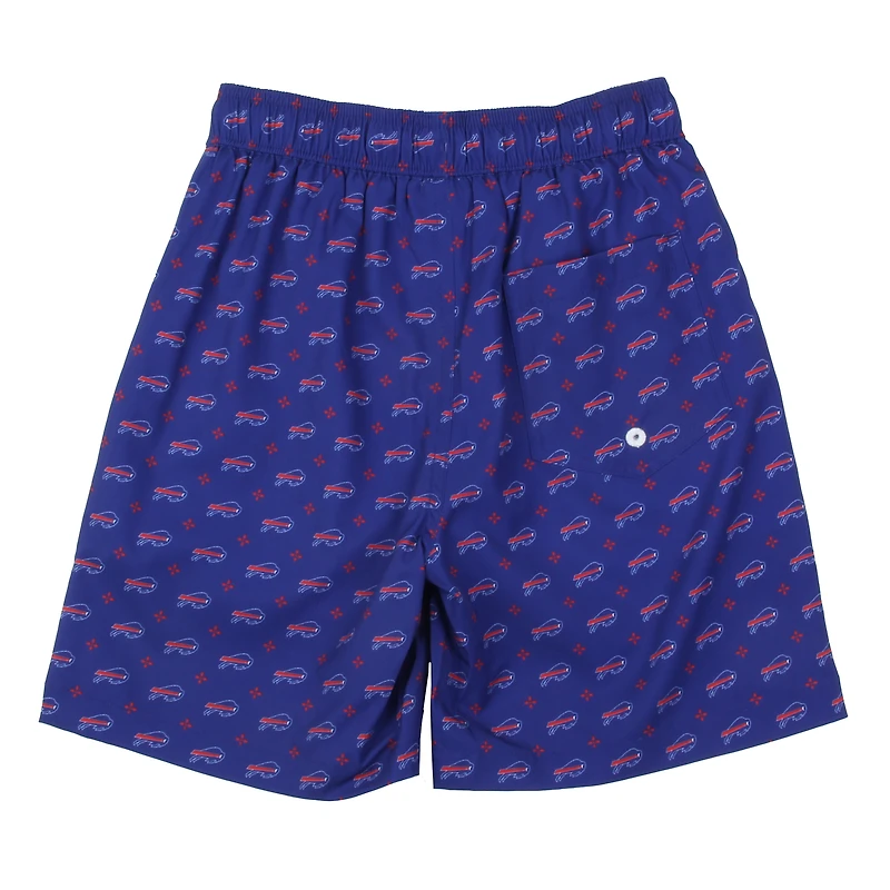 Youth Wes & Willy Royal Buffalo Bills Fleur Swim Trunks