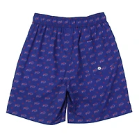 Youth Wes & Willy  Royal Buffalo Bills Fleur Swim Trunks