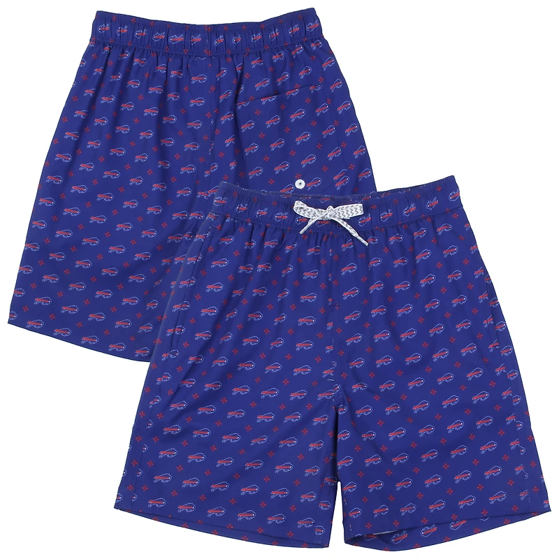 Youth Wes & Willy Royal Buffalo Bills Fleur Swim Trunks