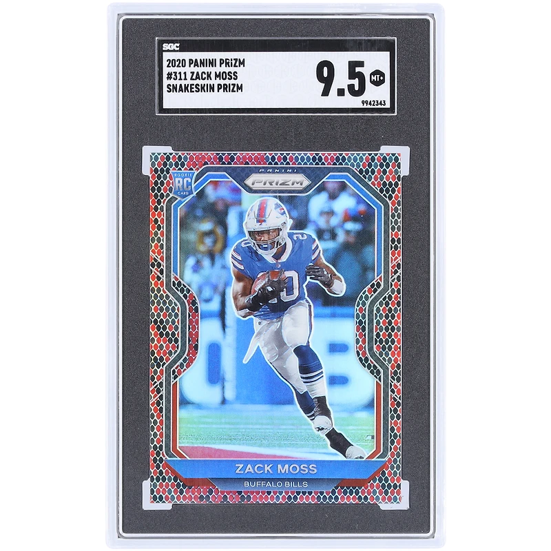 Zack Moss Buffalo Bills 2020 Panini Prizm Snakeskin Prizm #311 SGC authentifié 9.5 Rookie Card