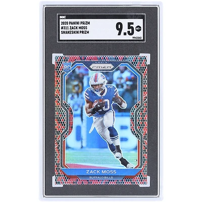 Zack Moss Buffalo Bills 2020 Panini Prizm Snakeskin Prizm #311 SGC authentifié 9.5 Rookie Card