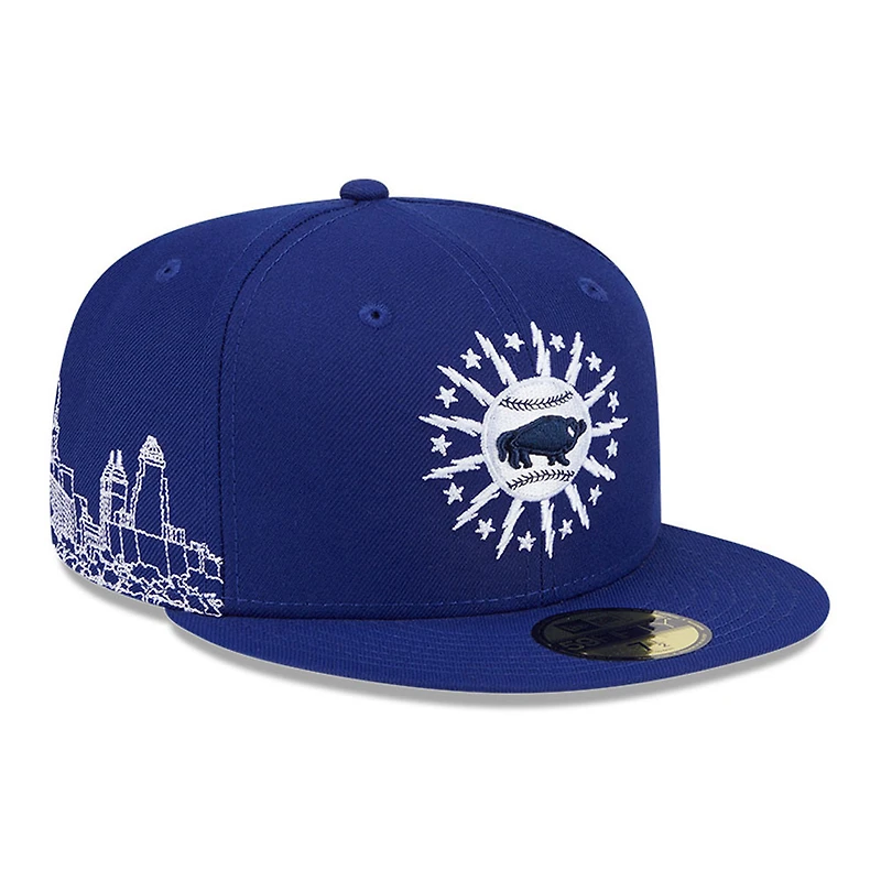 Men's New Era  Dark Blue Buffalo Bisons Theme Nights 59FIFTY Fitted Hat