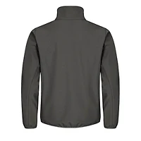 Men's Cutter & Buck Steel Buffalo Bisons Clique Trail Eco Stretch Softshell Full-Zip Jacket