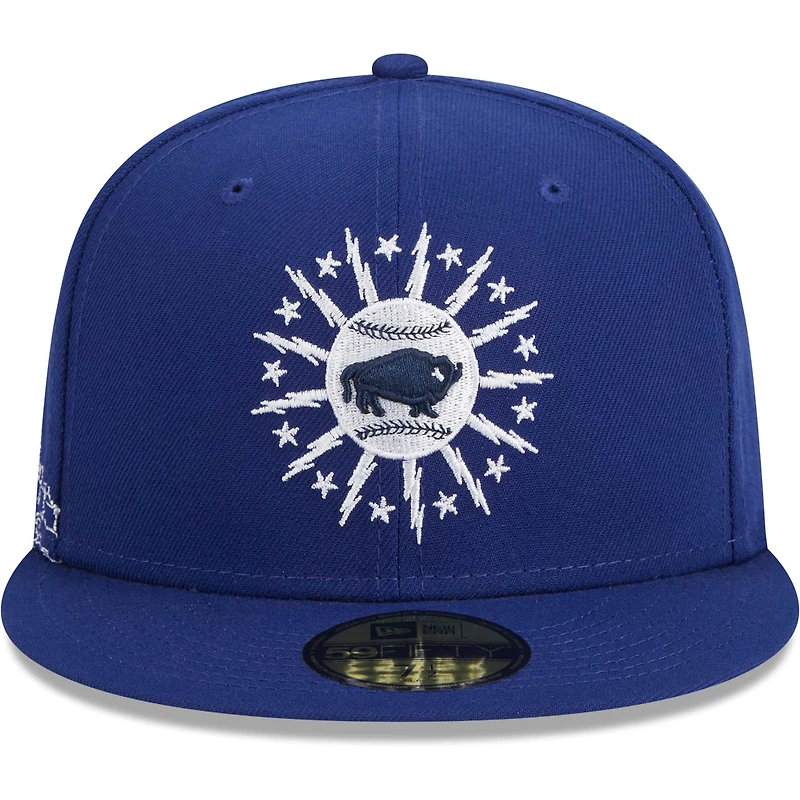 Men's New Era Navy Buffalo Bisons Theme Nights Local  59FIFTY Fitted Hat