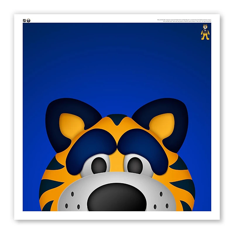 Buffalo Sabres 12" x 12" Affiche à dents de sabre