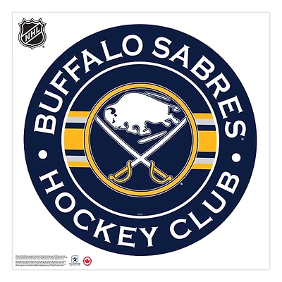 Buffalo Sabres - 36'' x 36'' Team Repositional Stripe Design Vinyl Wall Decal