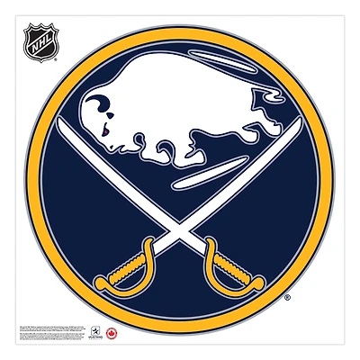 Buffalo Sabres - Sticker mural en vinyle de repositionnement d'équipe 36'' x 36''